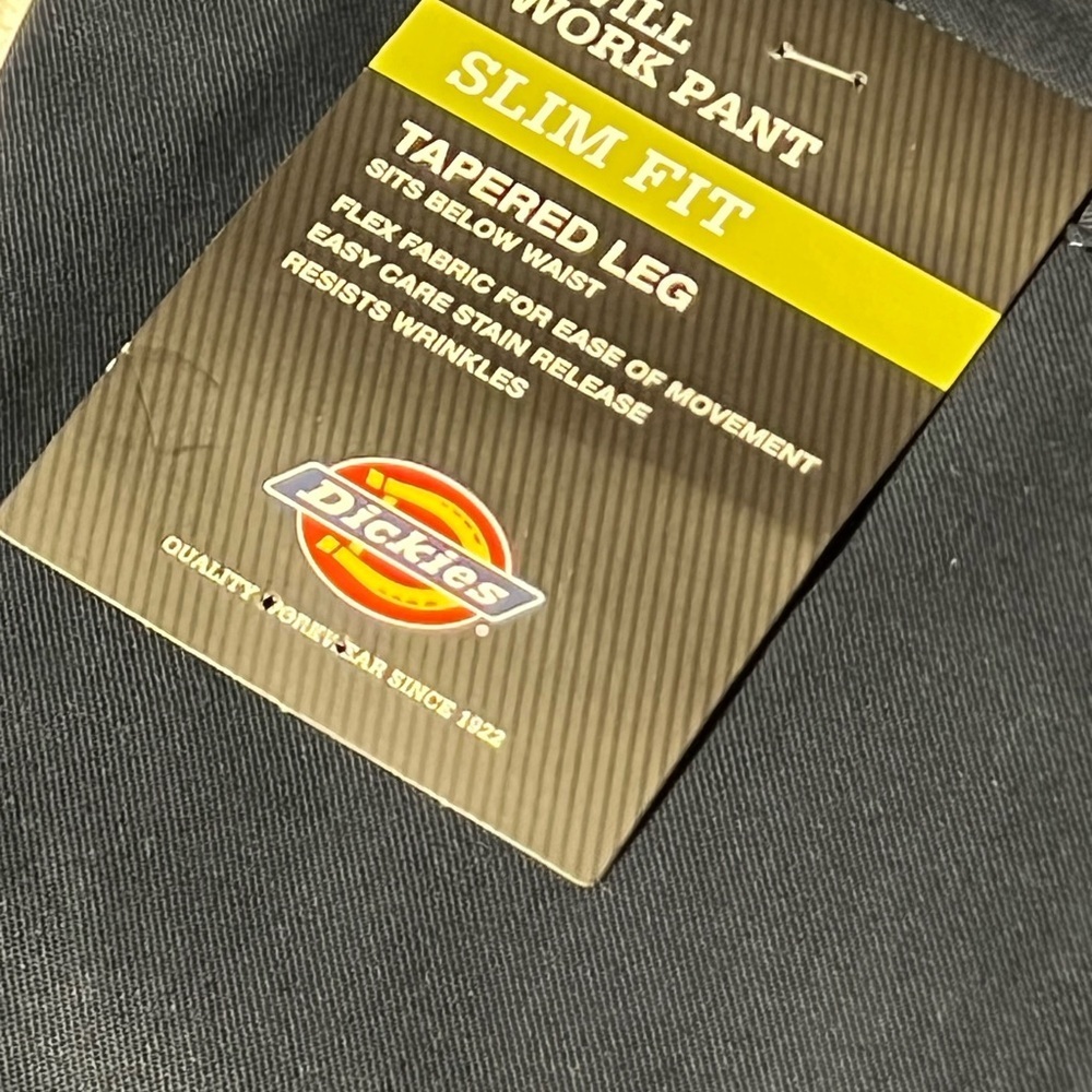 Dickies Flex Twill Slim Tapered Work Pants WP150DN dark navy 29 x 30 NWT - Picture 3 of 7